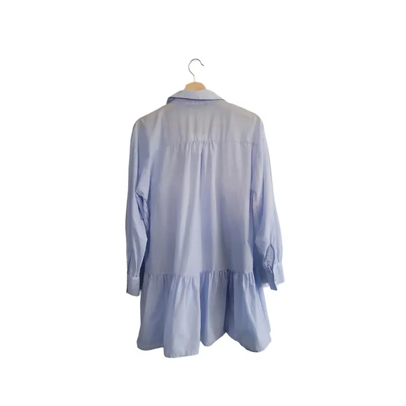 NWT ZARA Openwork Embroidered Eyelet Tiered Blouse/Tunic Size M - Picture 2 of 11